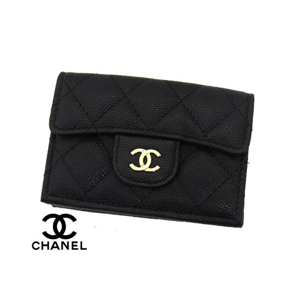 CHANEL キャビアレザー 三つ折り財布 CHANEL（シャネル） AP0230 B10583 C3906 ココマーク マトラッセ