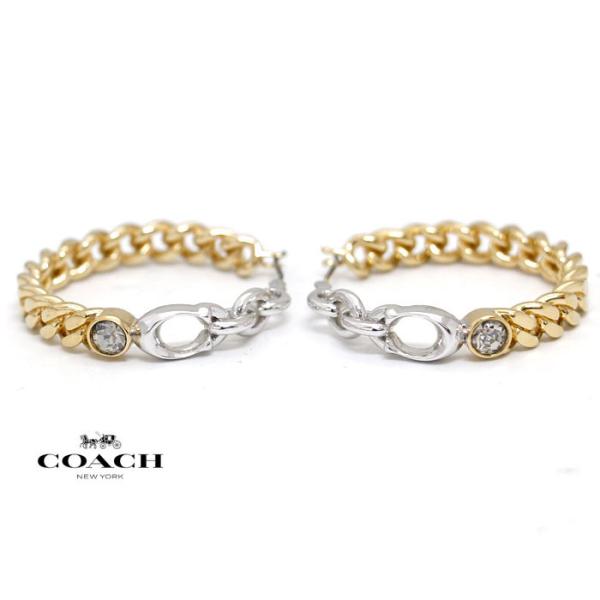 COACH コーチ 37448388 TWO974 フープ ピアス 両耳用 チェーン COACH コーチ 37448388 TWO974 フープ ピアス 両耳用 チェーン