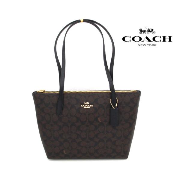 COACH コーチ トートバッグ ハンプトンズ シグネチャー キャンバス COACH（コーチ） アウトレット CBT18 IMXAQ フィオナ ジップ トート