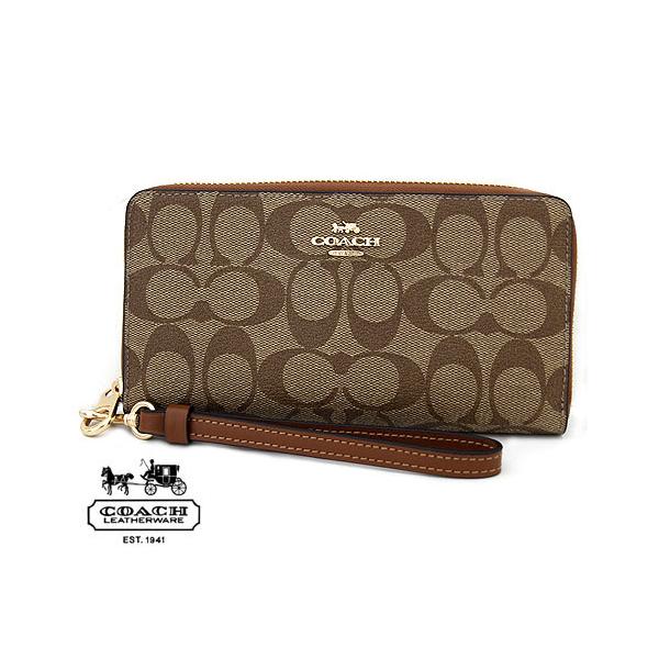 ブラウン×ピンク COACH アウトレット コーチ C4452 IMS5U シグネチャー ロング ジップ アラウンド ラウンドファスナー 長財布 ストラップ付き カーキ×レッドウッド COACH コーチ 長財布 ストラップ付き C4452 ラウンドファスナー