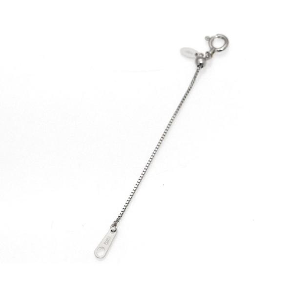 Pt850 プラチナ スライド式 アジャスター チェーン アクセサリー ジュエリー ネックレス ブレスレット 延長 アレンジ 5,5cm