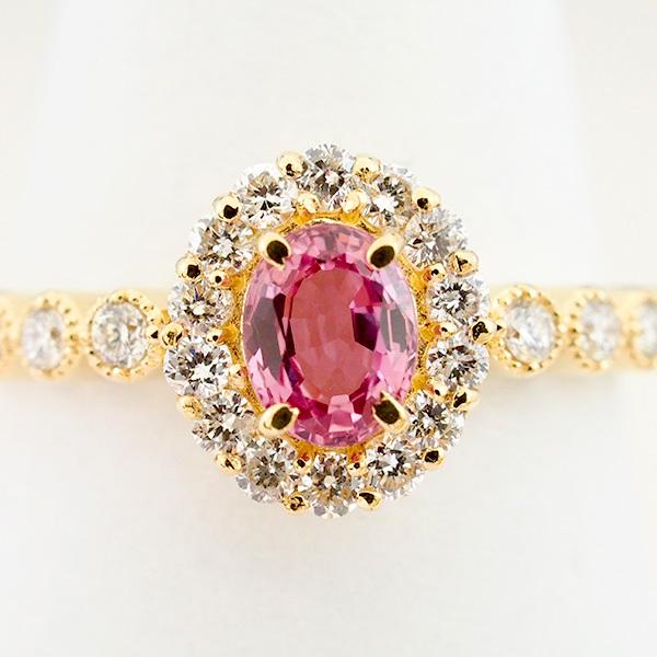 リング ピンクサファイア 約0.3ct ダイヤモンド 計約0.28ct ダイヤ 
