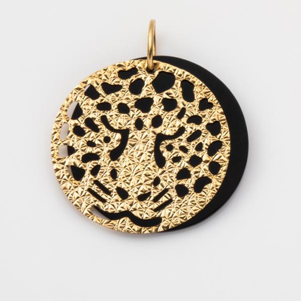 ペンダントトップ 透かし2枚 プレート アニマルデザイン リバーシブル