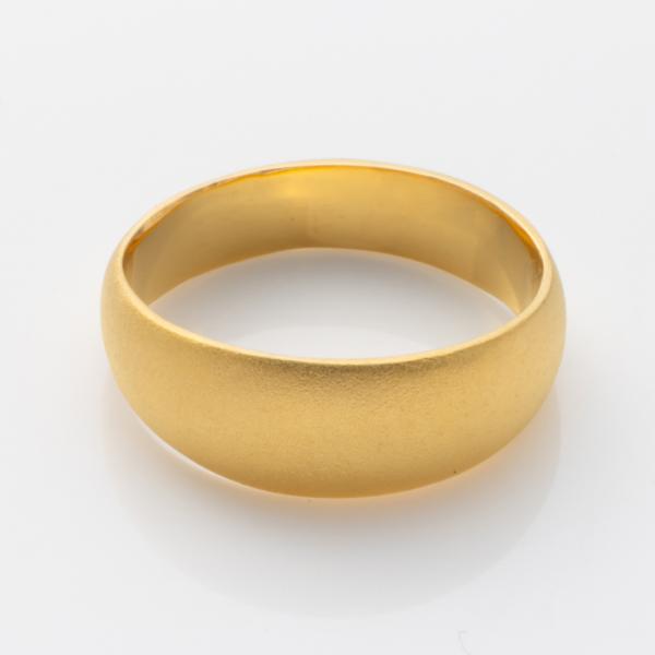 つや消し 24金 K24 純金 リング 指輪 ゴールド 豪華甲丸デザイン 艶