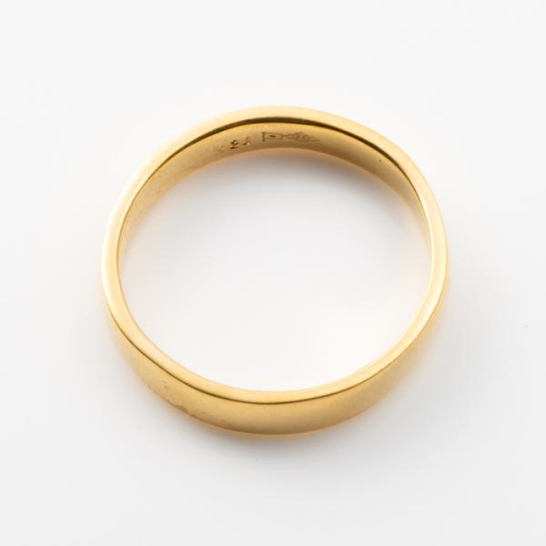 24金 K24 純金 リング 指輪 ゴールド 豪華 平打ち デザイン 約3.4g(10
