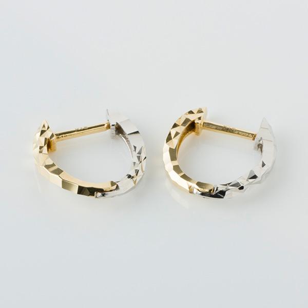 ピンキーリングピアス フープピアス 約0.8g (左右合計) K18/WG K18PG 
