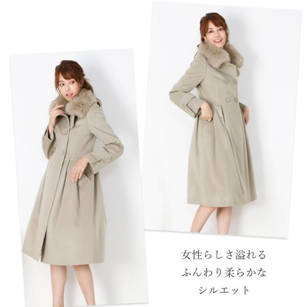 カシミヤ フォーマル コート ロング ロング フォックス ファー付き ダブル カシミヤコート フォーマル ファー付き 秋冬 ブランド Filomo レディース No r 三京商会 革 財布 バッグ レザー