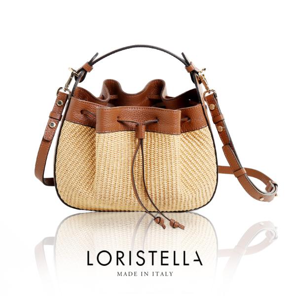かごバッグ ブランド 2023 ロリステッラ loristella バッグ レディース ショルダー イタリア製 牛革 レザー 巾着バッグ ハンドバッグ (07000552r)