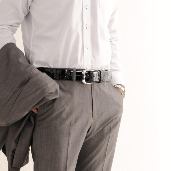 sankyo shokai（三京商会） 日本製 クロコダイル 本無双 ベルト メンズ