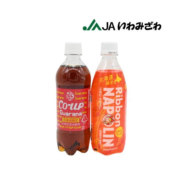 北海道限定 コアップガラナ500ml＆リボンナポリン450ml×各12本