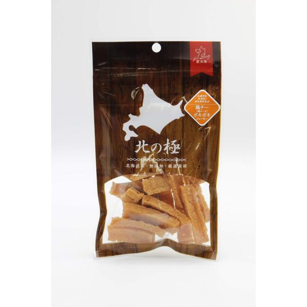北の極 鶏チー（鶏チーズ）ポキポキジャーキー 無加 25g 犬用 おやつ スティック状 北海道産 鶏肉 ナチュラルチーズ
