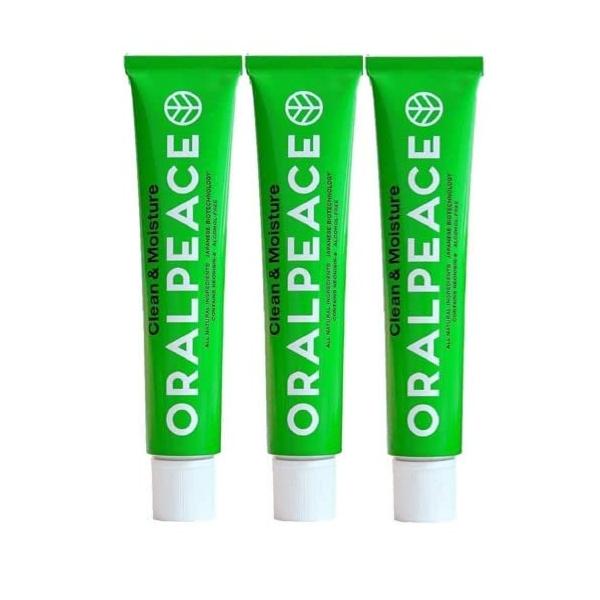 ORALPEACE オーラルピース クリーン＆モイスチュア 80g 3本セット 歯みがき 口腔ケア ジェル 歯磨き粉 歯周病