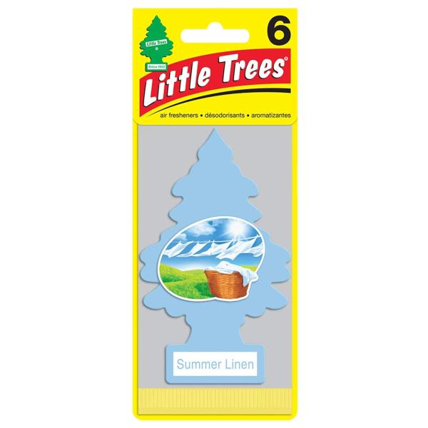リトルツリー エアフレッシュナー サマーリネン お得な6枚セット LittleTree 6pac Summer Linen 車 芳香剤 吊り下げ