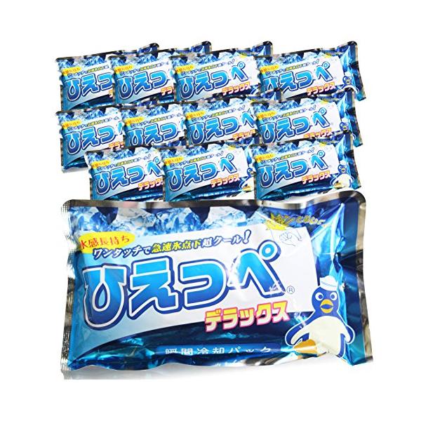 叩けば冷える 瞬間冷却剤 ひえっぺ デラックス 12袋セット 扶桑化学 従来品の約３倍長持ち 急冷 冷却パック 保冷 熱中症対策