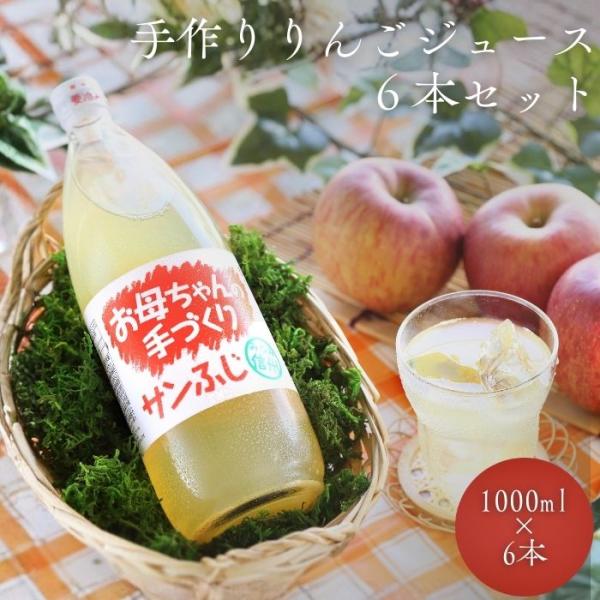 南信州産 手作りりんごジュース (1000ml×6本) Y802 父の日 果汁100