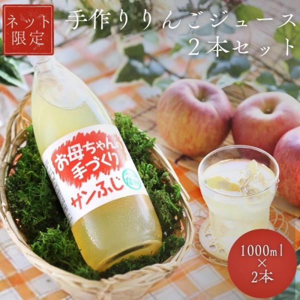 南信州産 手作りりんごジュース (1000ml×2本) Y804 果汁100