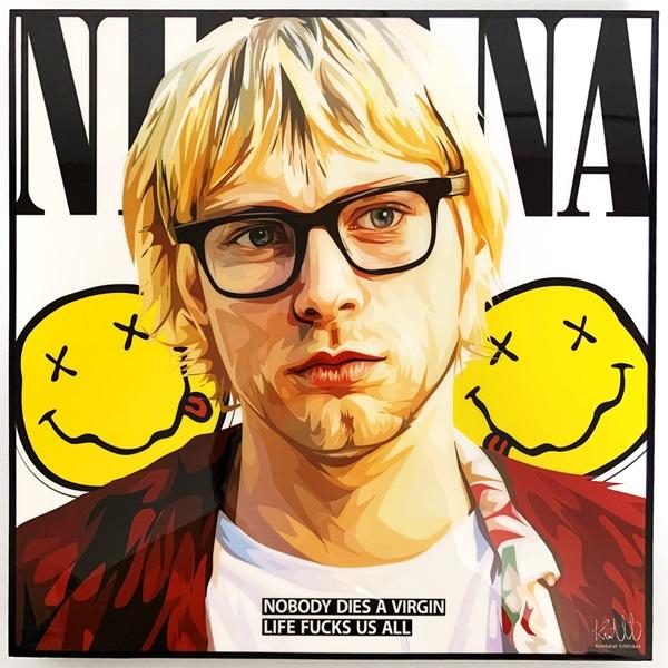 NIRVANA ニルヴァーナ (7) Kurt Cobain カート コバーン「ポップアート
