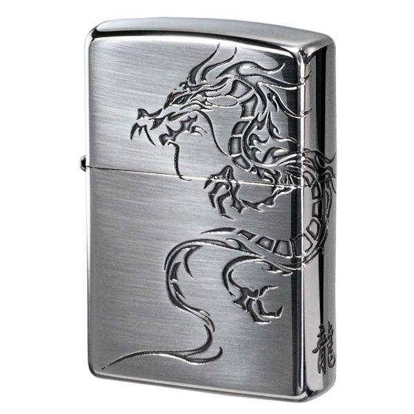 zippo ジッポ トライバルドラゴンジッポーライター銀イブシ干支 ZIPPO 