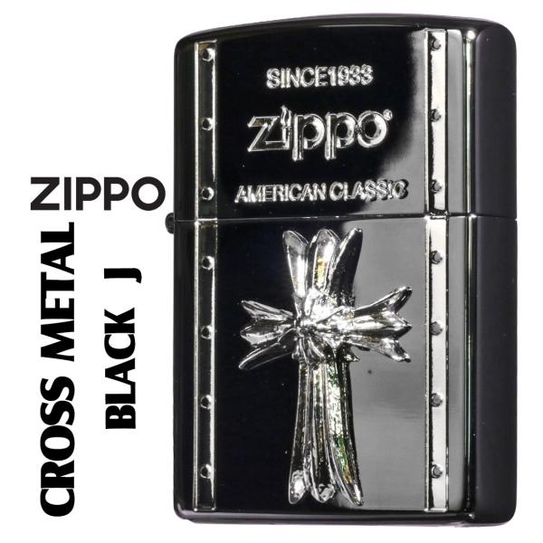 zippo ジッポーライター クロスメタル BLACK J ガンメタル 人気のシリーズ CRBK-J プレゼント 送料無料 ネコポス可