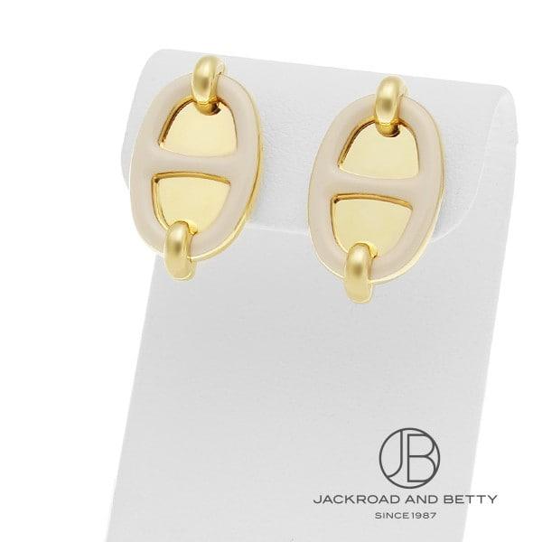 新品　 エルメス　ミニ　 マイヨン　ピアス　クレーム HERMES（エルメス） ミニ・マイヨン ピアス クレーム 白 H100052FED3