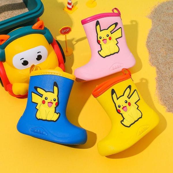 最も優遇の ポケモン レインブーツ キッズ ピカチュウ 18cm イエロー ポケモン長靴 18.0センチ
