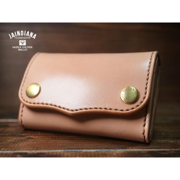 sir-popke ナチュラル　サドルレザー コンパクト財布 jaindiana_cpw-n1