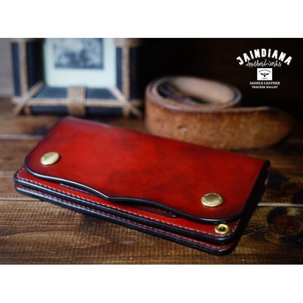 本革　トラッカー　ウォレット　手染め トラッカーウォレット 手染め 本革 - 財布・ケース・小物入れ