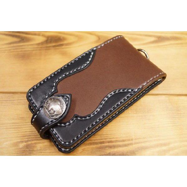 手縫い ハンドメイドサドルレザーiPhone SE・5・5Sケース　YIP-6