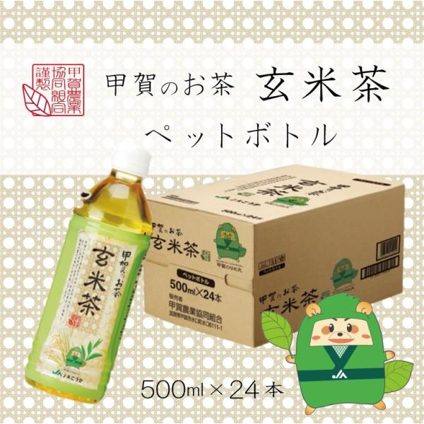 甲賀のお茶 玄米茶 ペットボトル 500ml 24本入り 1ケース : JA
