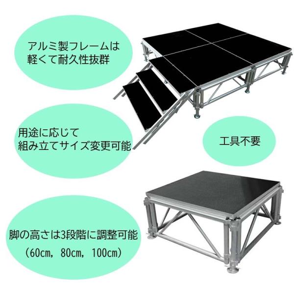 �C�x���g�X�e�[�W 7x8m �܂肽���� �A���~ �X�e�[�W�Z�b�g �y�� �g�� ����� �X�e�[�W�� �w���� ���� ������ �C�x���g�V���[ ���i�摜3