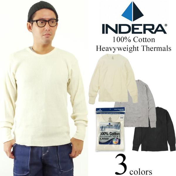 【返品不可】インデラミルズ INDERA MILLS 839LS コットン ヘビーウエイト サーマル トップ アンダーウェア ｜ メンズ インナー 長袖 ロンT THERMALS L/S CREW