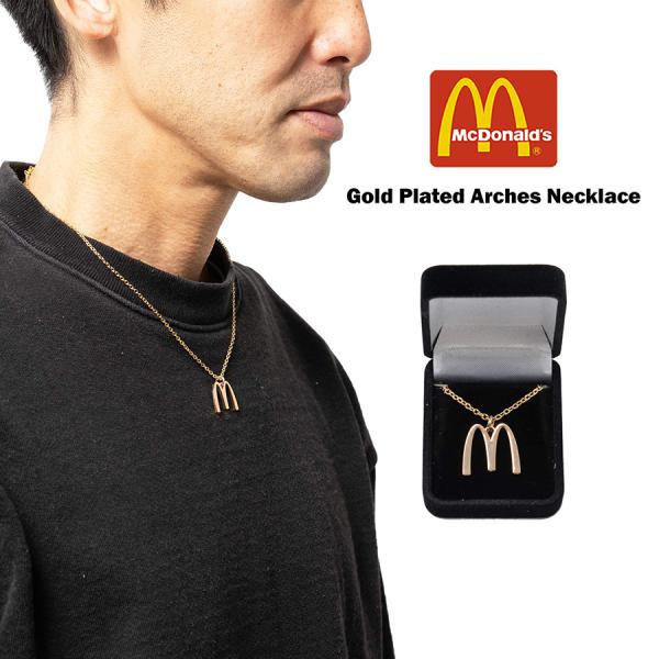 マクドナルド McDonald's ゴールドプレートアーチ ネックレス ｜ マック アクセサリー ゴールデンアーチ US企画
