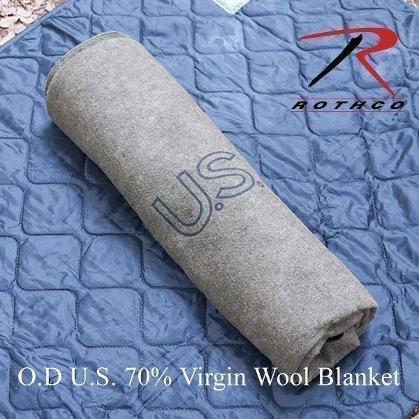 ROTHCO ロスコ Rothco U.S.ウール ブランケット 毛布 膝掛け
