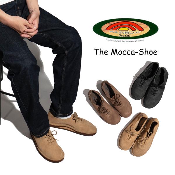 レインボーサンダル RAINBOW SANDALS ザ モカシュー ｜ THE MOCCA SHOE メンズ レザーシューズ ヌバックレザー シューズ 靴 革靴 本革 クロッグサンダル ブラウ