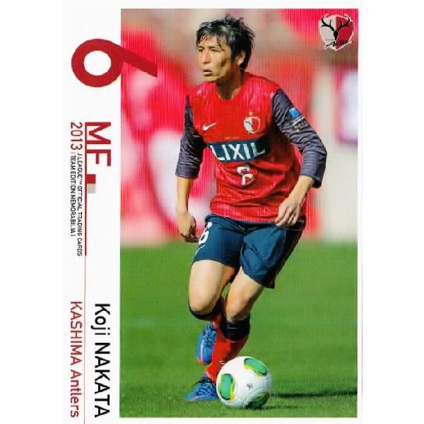 01年　中田浩二選手　鹿島アントラーズ　レプリカユニホーム Jカード TEメモラビリア 鹿島アントラーズ 2013 レギュラー 06 中田