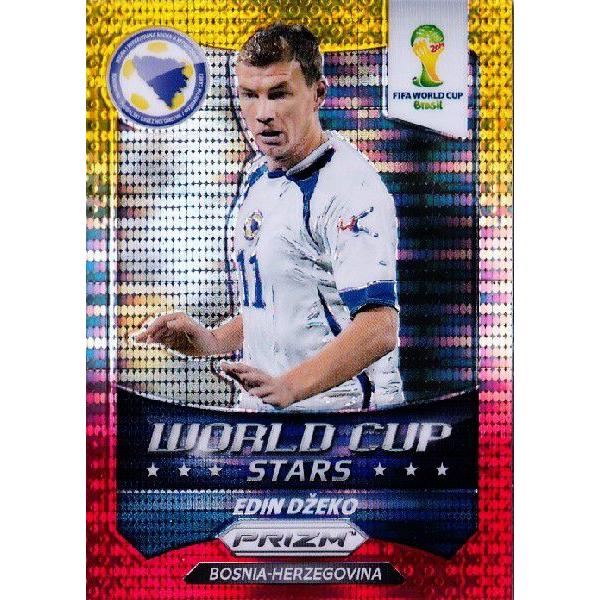 2014Panini Prizm ehe` World Cup Soccer yWorld Cup Stars/Pulsar Prizmsz 5 Edin Dzeko GfBEWGS ({XjAEwcFSri)