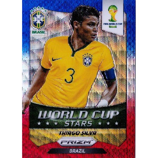 2014Panini Prizm ehe` World Cup Soccer yWorld Cup Stars/Wave Prizmsz 8 Thiago Silva `ASEVEo (uW)
