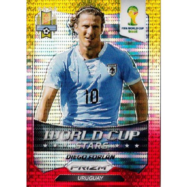 2014Panini Prizm ehe` World Cup Soccer yWorld Cup Stars/Pulsar Prizmsz 45 Diego Forlan fBGSEtH (EOAC)