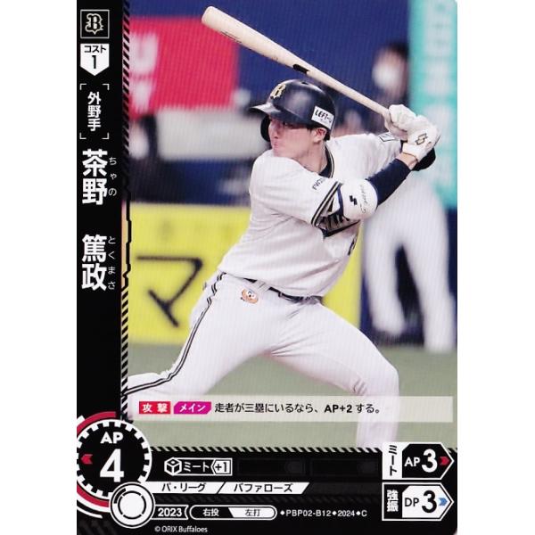 12 【茶野篤政/オリックス・バファローズ】2024 ブシロード プロ