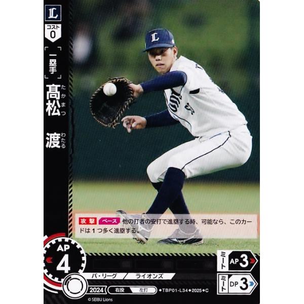 34 【高松渡】2025 ブシロード プロ野球DREAM ORDER 埼玉西武 34 【高松渡】2025 ブシロード プロ野球DREAM ORDER 埼玉西武