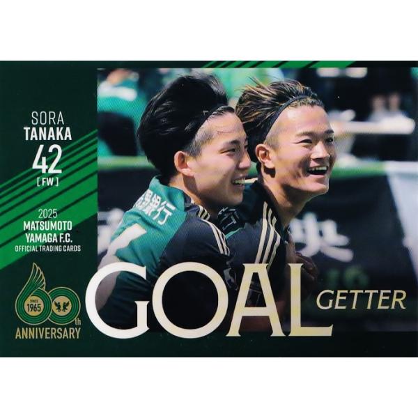 37 【田中想来】[クラブ発行]2025 松本山雅FC オフィシャルカード