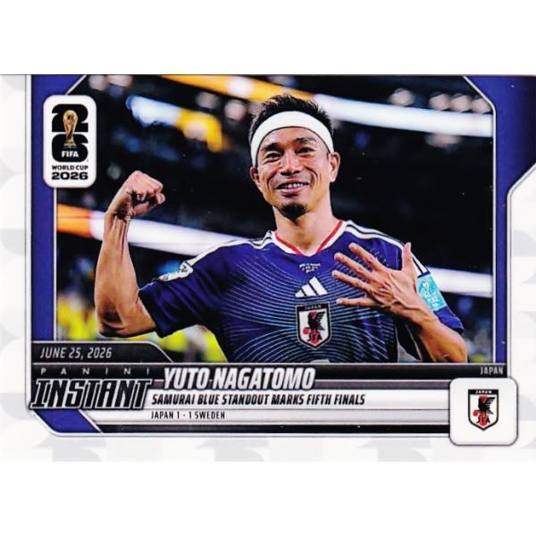 131【長友佑都/日本代表】2026 Panini Instant FIFA World Cup [2026.6.25 vsスウェーデン] アジア人初、W杯5大会連続出場を達成(PR:191)※日本未発売