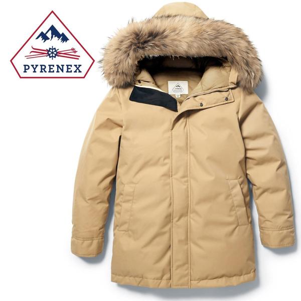 Pyrenex ピレネックス アヌシーファー ダウンジャケット メンズ Annecy メンズ Fur ピレネックス Collectionのpyrenex Hmm039 ダウン コート パーカー 撥水 フランス発 Hmm039beg Jam Collection