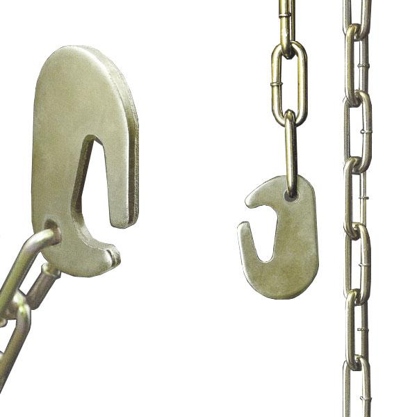 足場吊りチェーン 安心鎖 外れ防止なし 3mタイプ 15本 HHC-300-Y 仮設