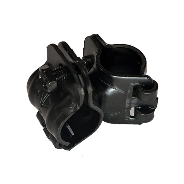 ブラックミニクランプΦ19.1×Φ19.1 首振/自在 1個 j-1037 黒 ブラックアイアン インテリア DIY 棚 丸棒用金具  プラスドライバー使用（専用工具不要）
