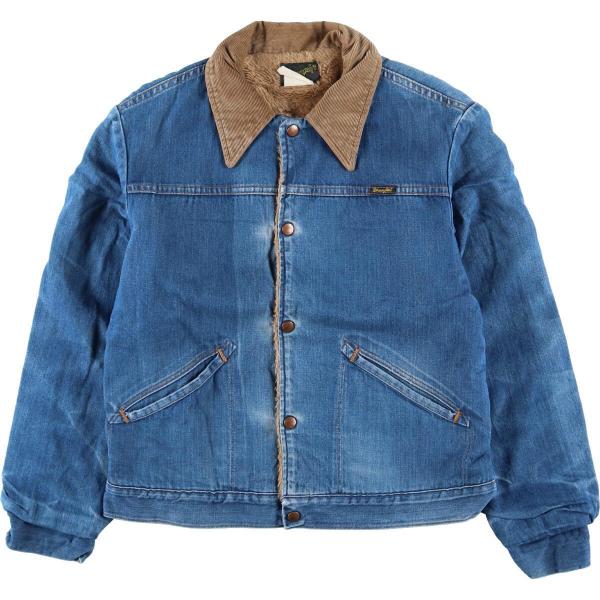 古着 70~80年代 ラングラー Wrangler ランチコート デニムボアジャケット USA製 メンズM ヴィンテージ /eaa220684