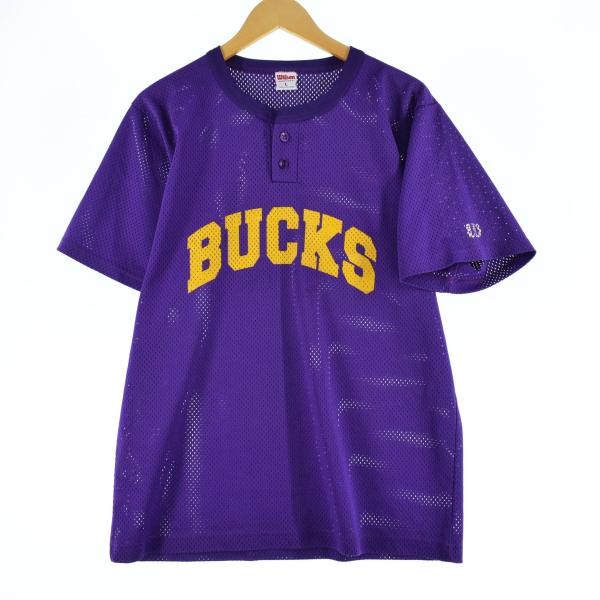 古着 ウィルソン Wilson メッシュ ゲームシャツ USA製 メンズM