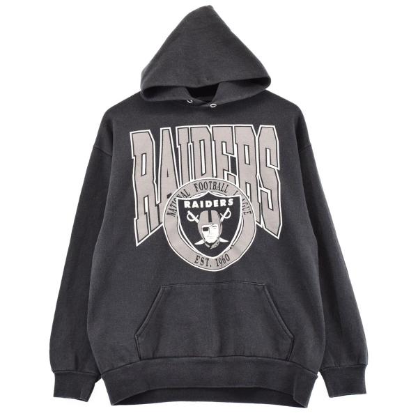 RAIDERS 中綿入りパーカー フーディ nutmeg製 NFL fit=scale