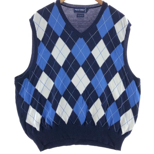 古着 ラルフローレン Ralph Lauren POLO GOLF ポロゴルフ アーガイル柄
