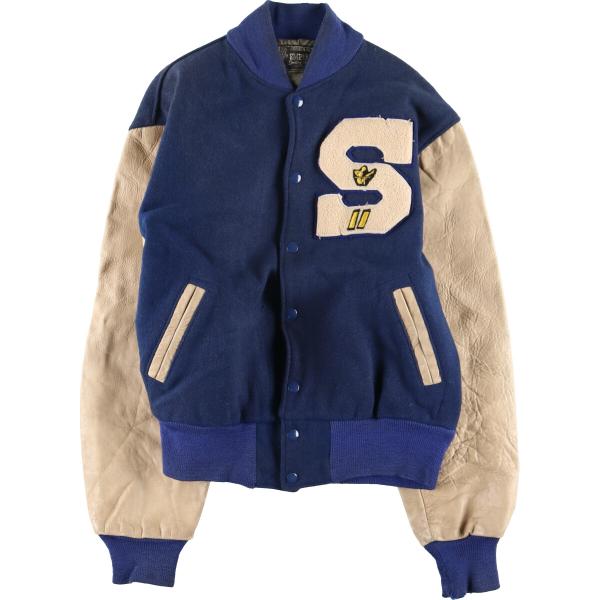 激レア　USA製　80s empire ウールスタジャン　古着　アメカジ　短丈 80s USA empire ウール 短丈 スタジャン ワインレッド ジャケット